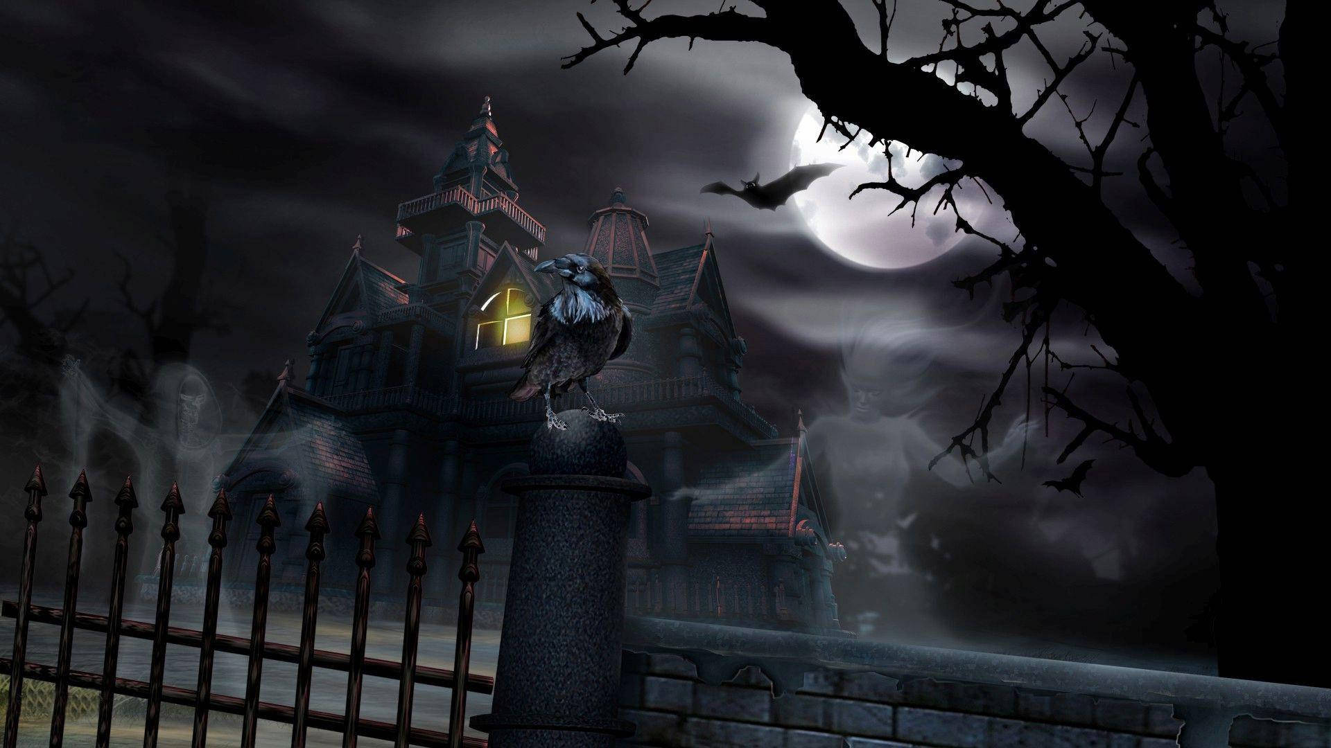 Haunted House Halloween Wallpaper
