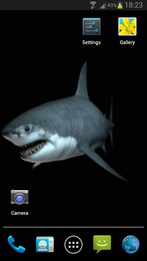 Bigger Animated Shark Live Wallpaper For Android Screenshot