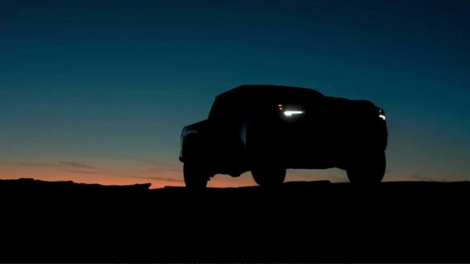 Toyota Taa Leaked Teaser Image Reveal Shadowy Pickup Form