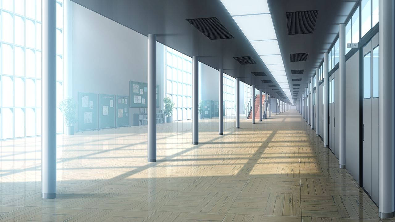 Anime School Scenery Wallpaper