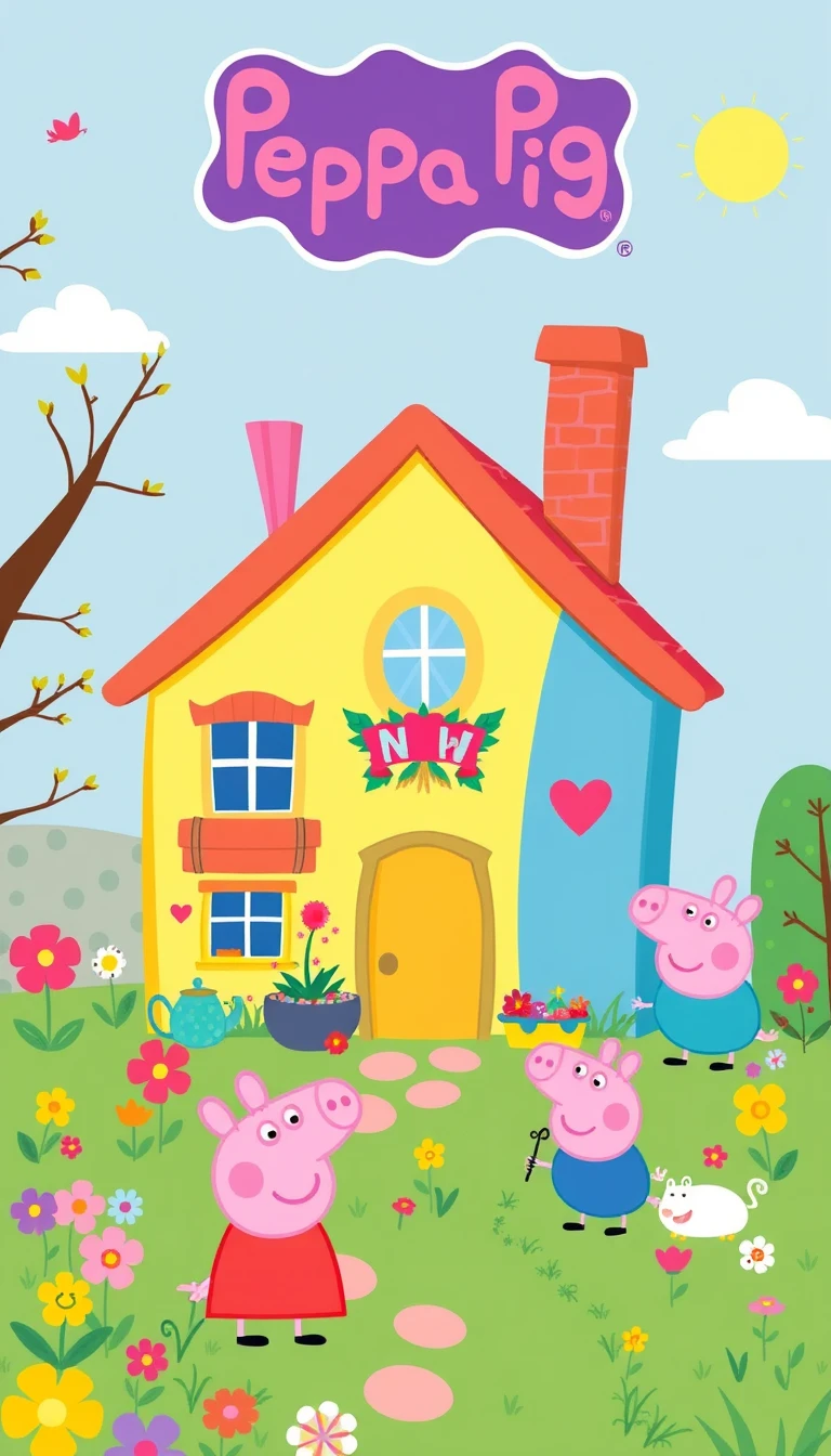 Peppa Pig House HD Wallpaper