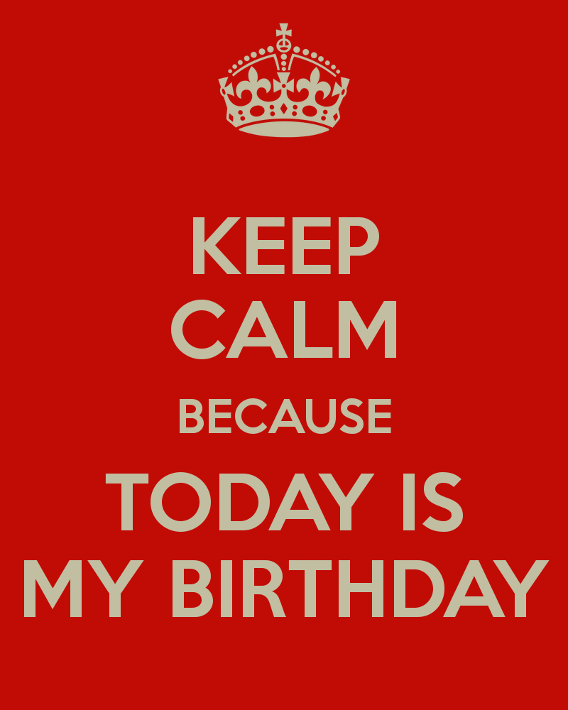 Keep Calm Because Today Is My Birthday And Carry On Image