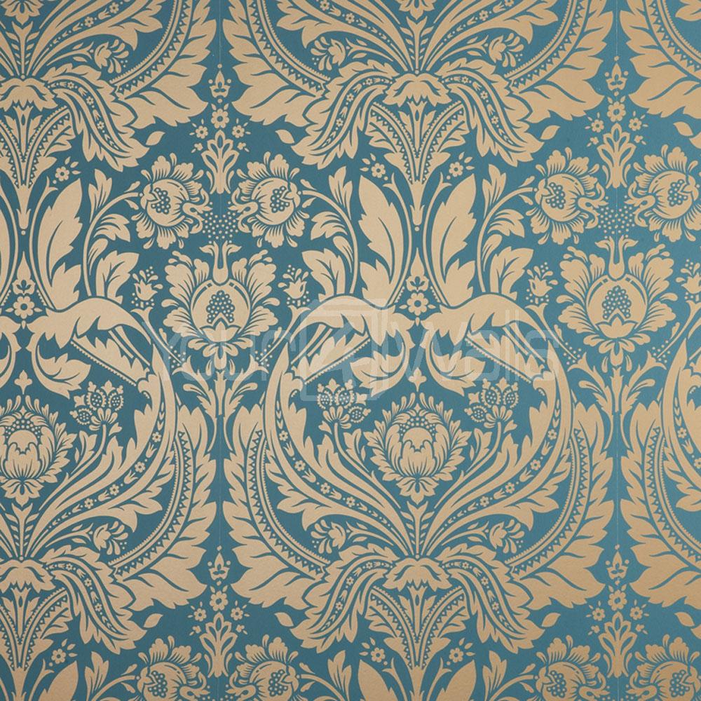 Desire Teal Damask Wallpaper With Metallic Finish Image Hosted