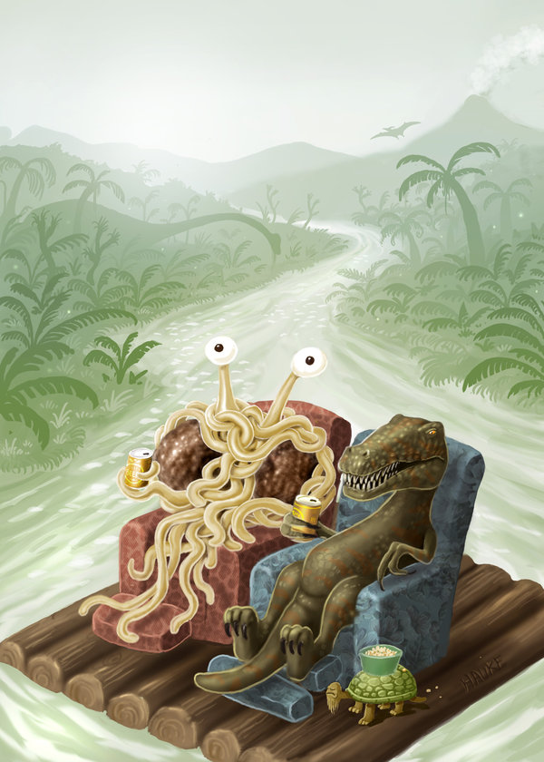 Flying Spaghetti Monster Wallpaper Cover