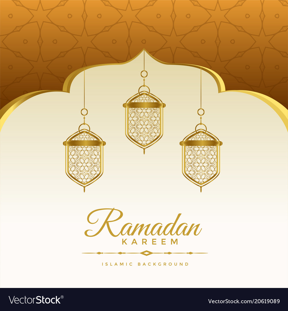 Elegant ramadan kareem holiday background Vector Image