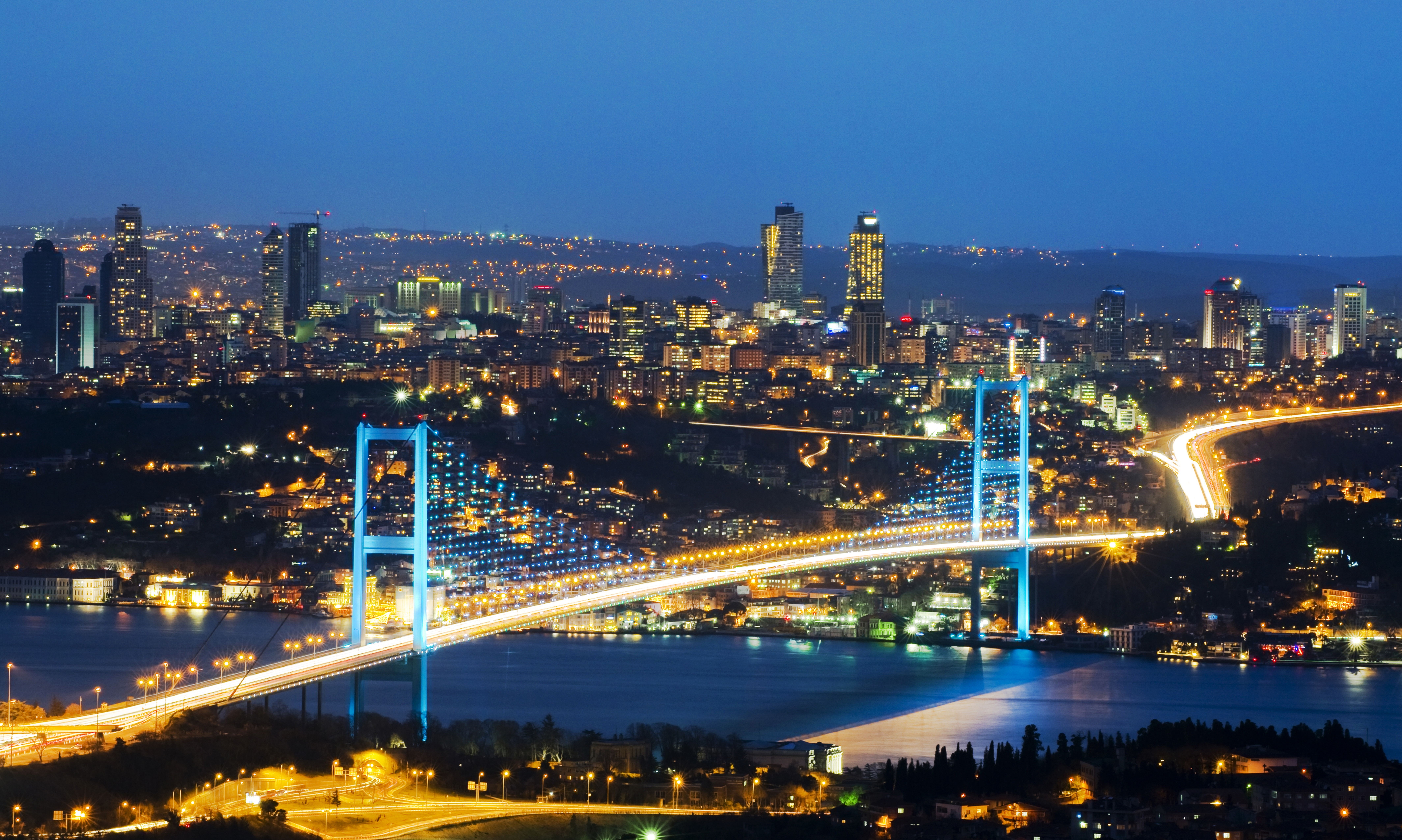 The Night Of Bosphorus Brudge 8k Ultra HD Wallpaper