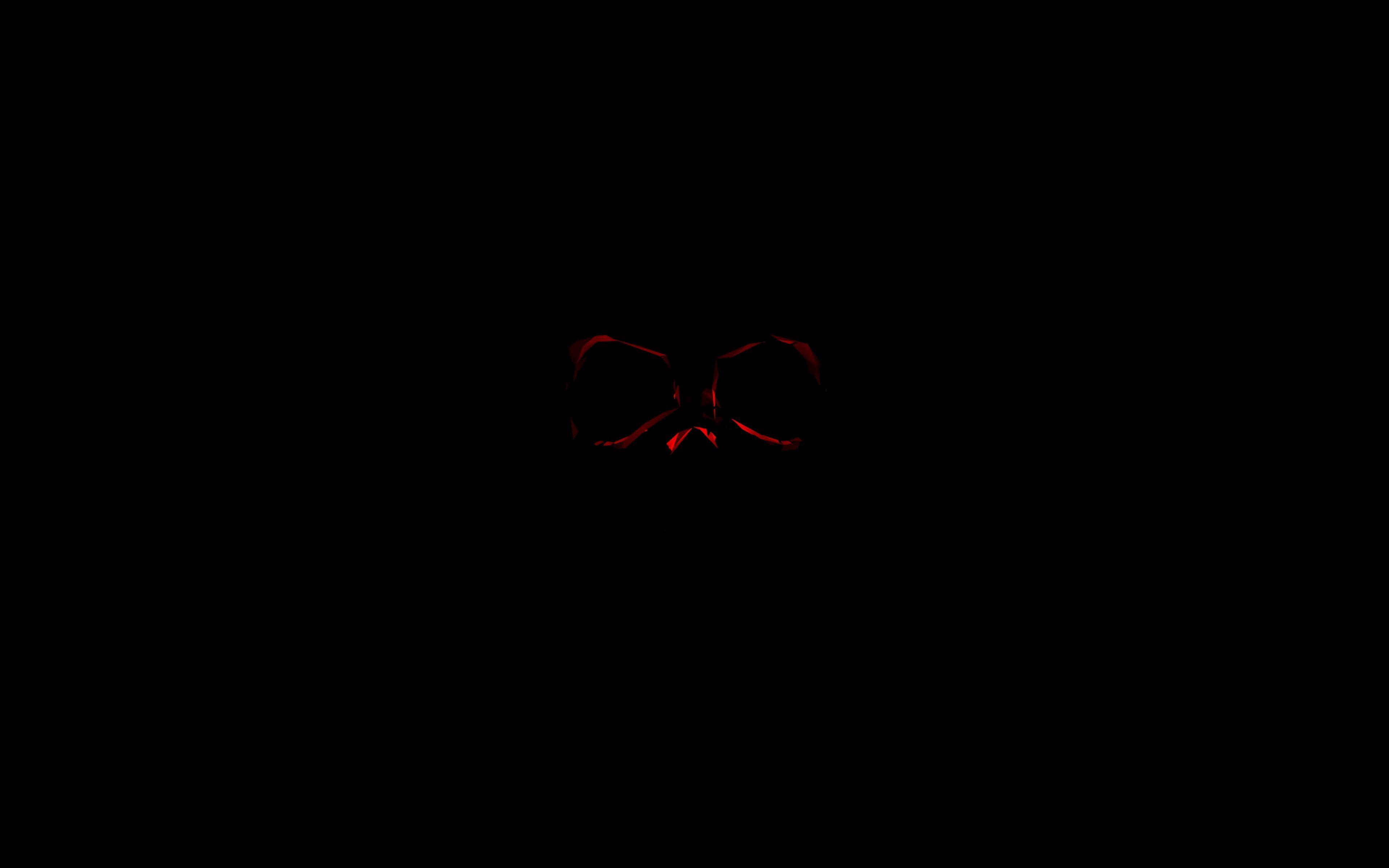 Wallpaper Skull Dark Red Black Darkness 4k
