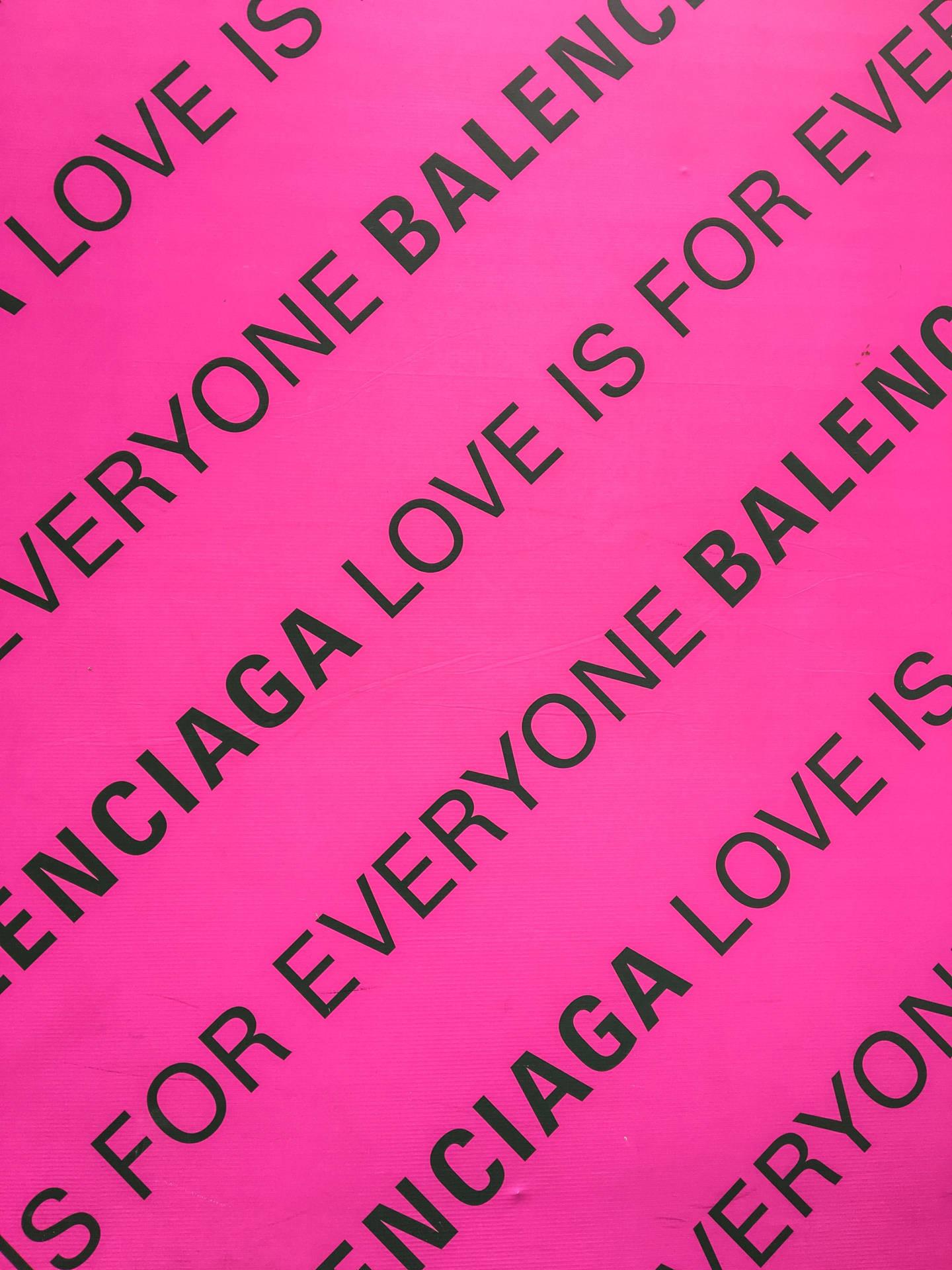 Download Balenciaga Black And Pink Wallpaper
