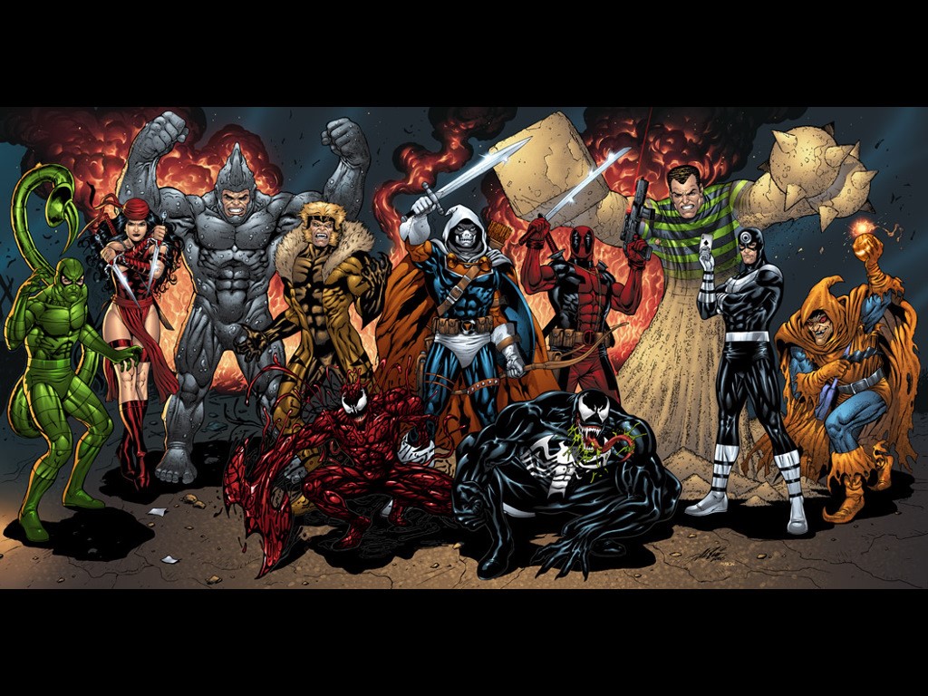 Venom Carnage Wallpaper Elektra Deadpool