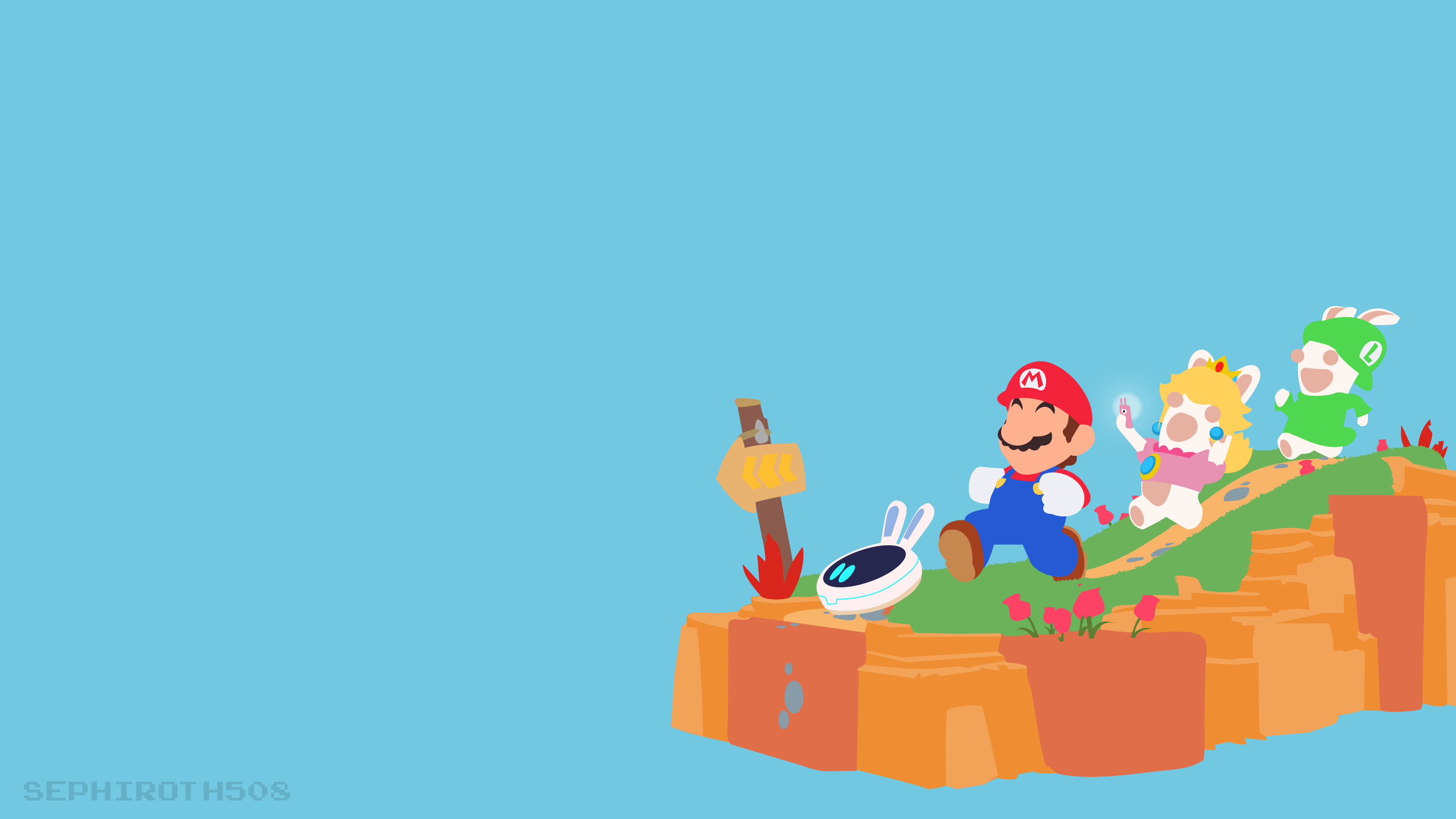 I Made A Mario Rabbids Minimalist Wallpaper 4k Nintendoswitch