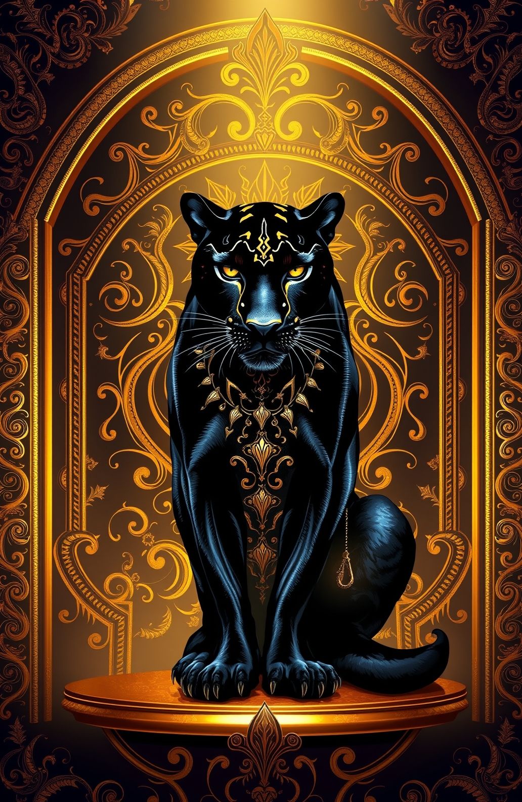 Black Panther Gold Wallpaper