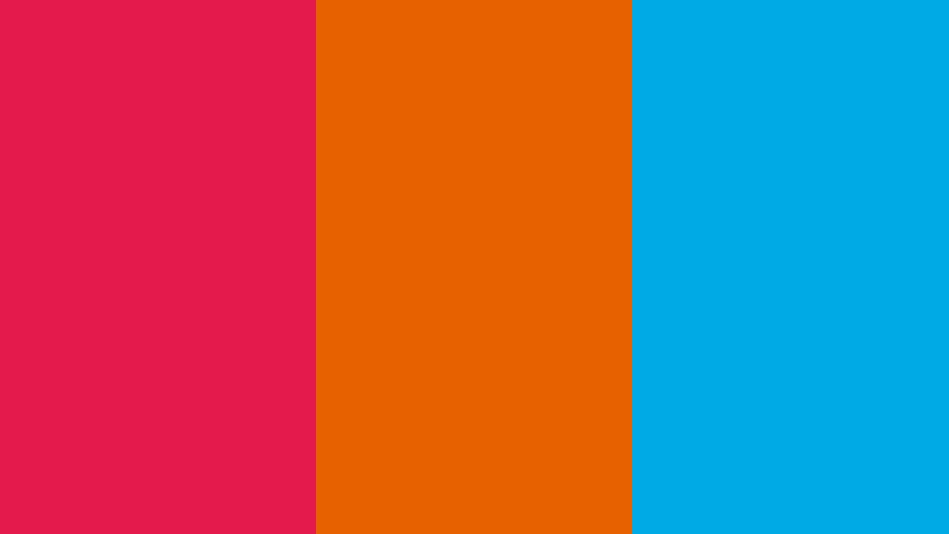 Crimson Spanish Orange And Sky Blue Three Color Background