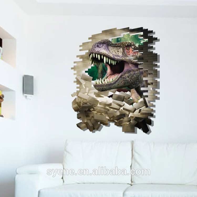 Pvc Removable Dinosaur Wall Sticker For Decorate Mural 3d Effect