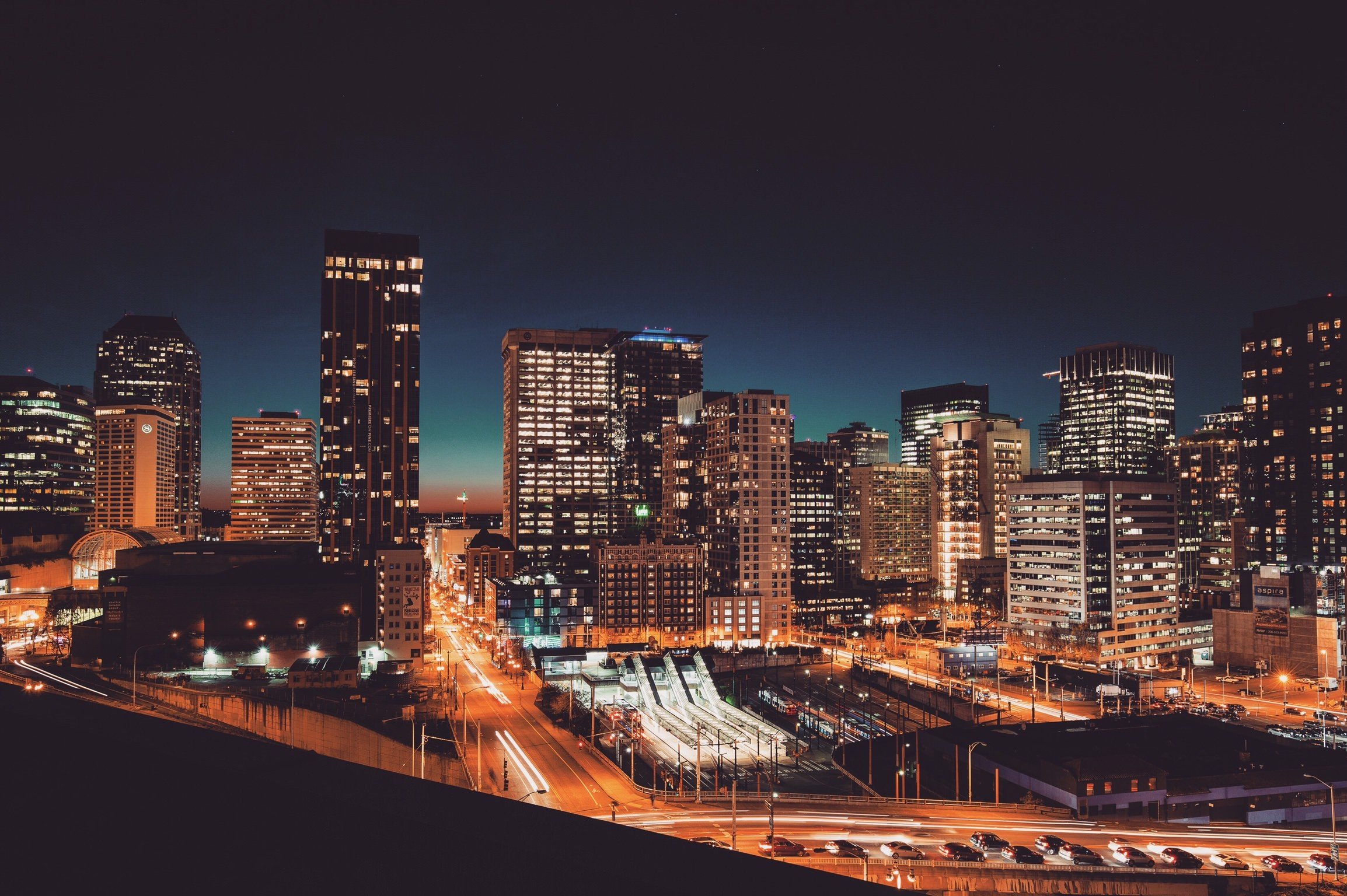 City Lights Cityscape Night HD Wallpaper
