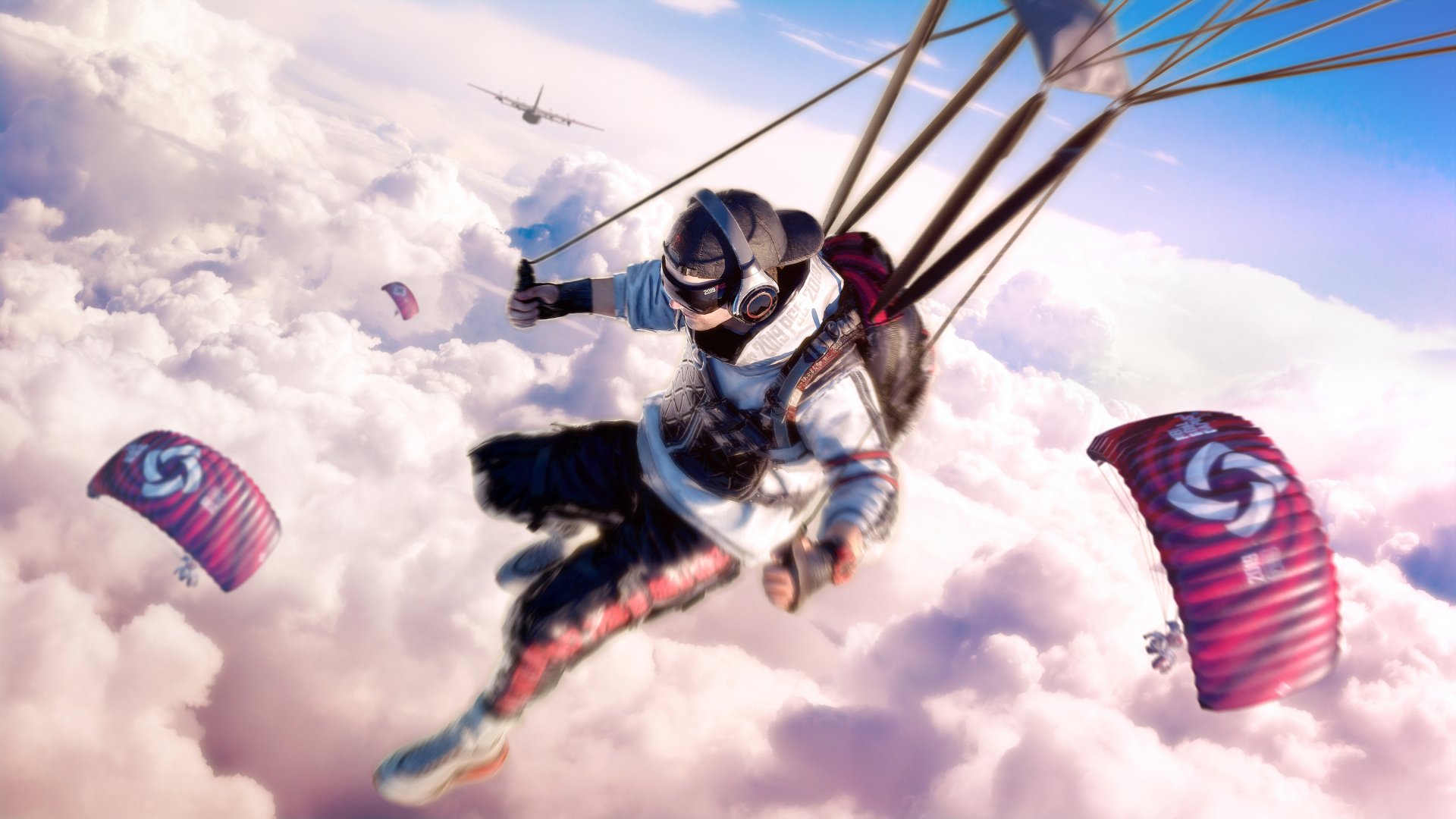 Parachuting Video Game Playerunknown S Battlegrounds HD Wallpaper