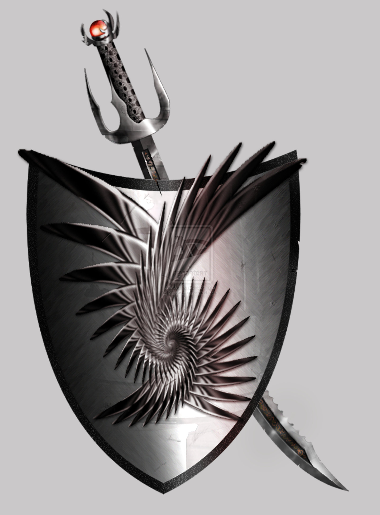 Spiral Shield And Sword By Katowulf