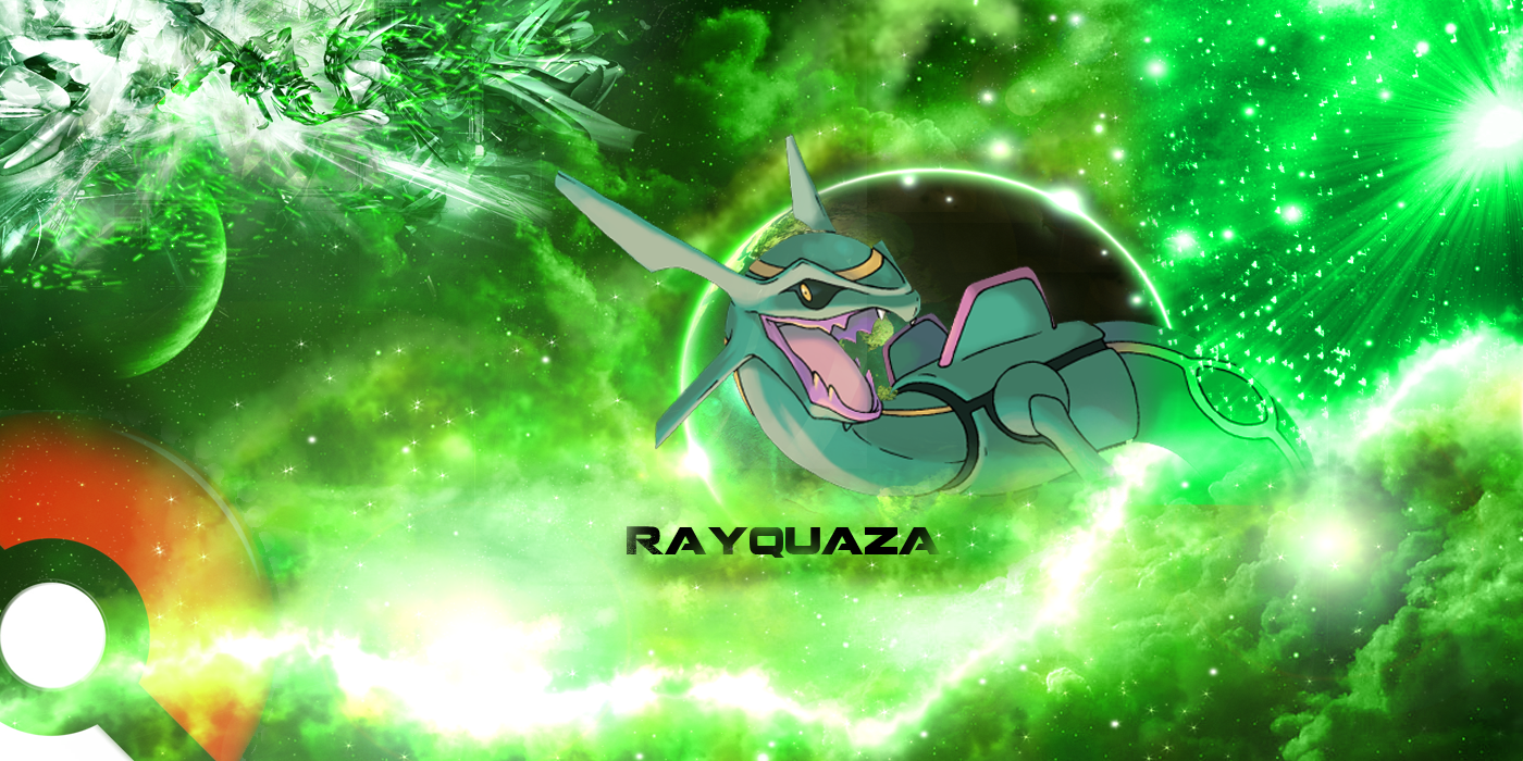 HD Rayquaza Desktop Background By Pokecineplex
