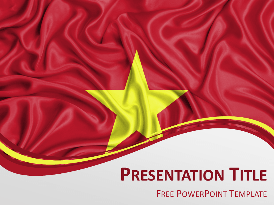 Vietnam Flag Powerpoint Template Presentationgo Vi T Nam
