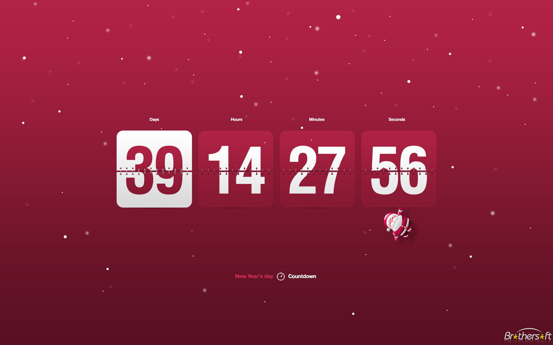Countdown Screensaver New Year Clock