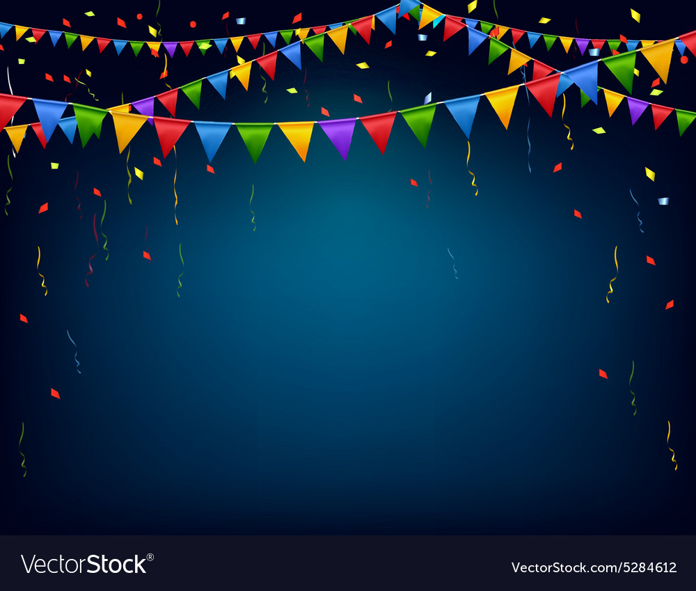 Holiday celebration background with a garland Vector Image