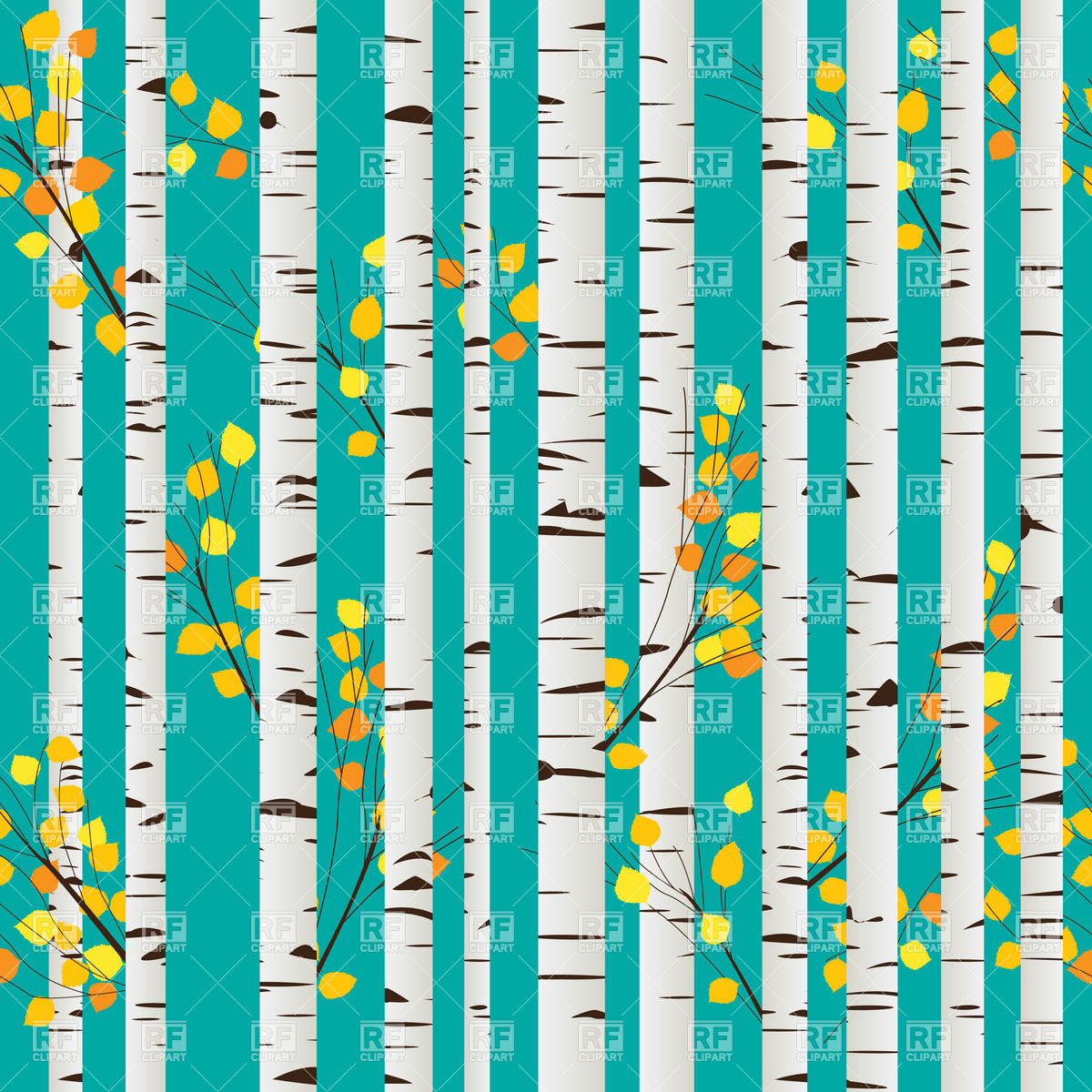 Autumn birch forest background 6594 download royalty free vector