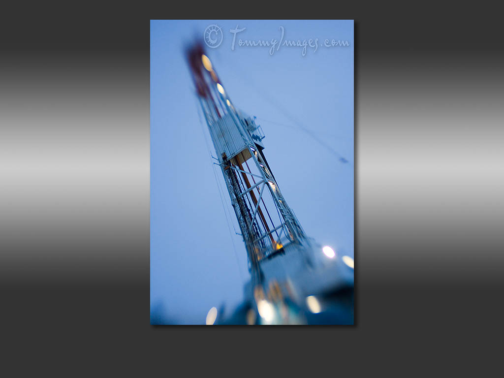 Oil And Gas Industry Petroleum Platform Crane Hoist Stock Photos