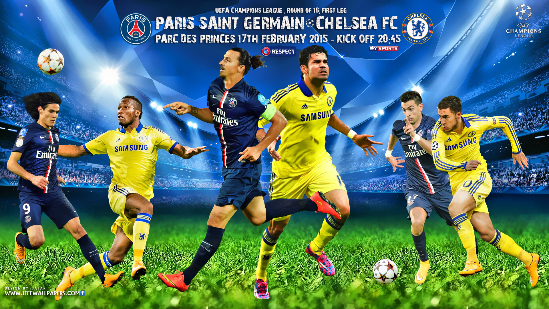 Paris Saint Germain Vs Chelsea Fc Uefa Champions League Wallpaper