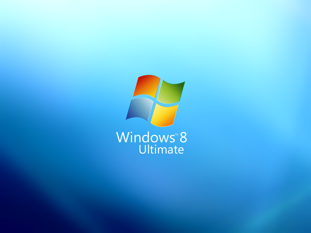 Windows Ultimate Wallpaper Blauw Met Logo In Midden