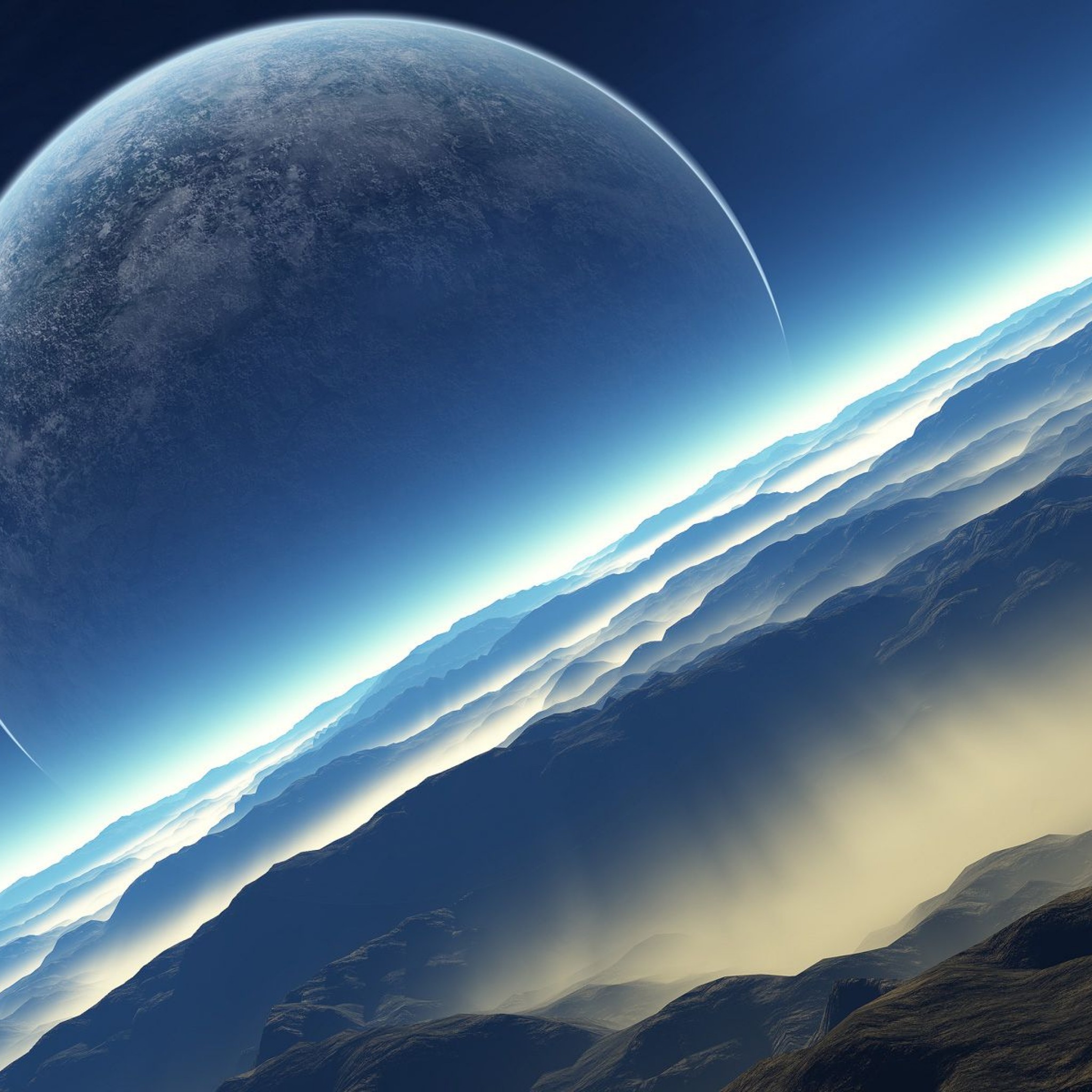 Wallpaper Desktop 3d Space Scene HD iPad