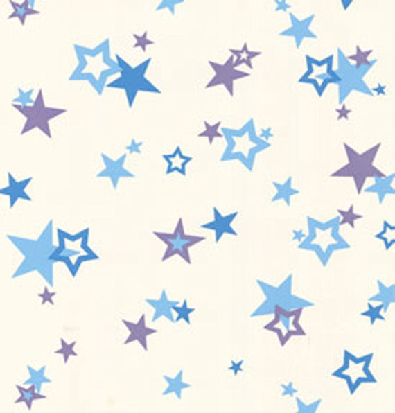 Blue Star Toss Wall Paper Kids Decor Store