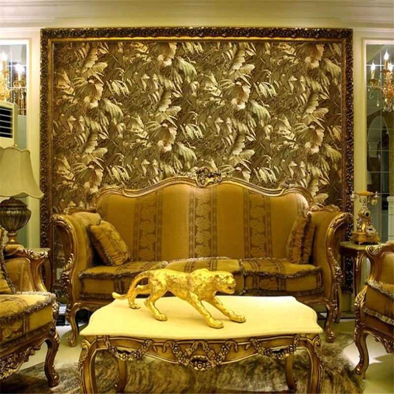 Wellyu Reflective Luxury Photo Gold Foil Wallpaper Embossed For Living Room Ceiling