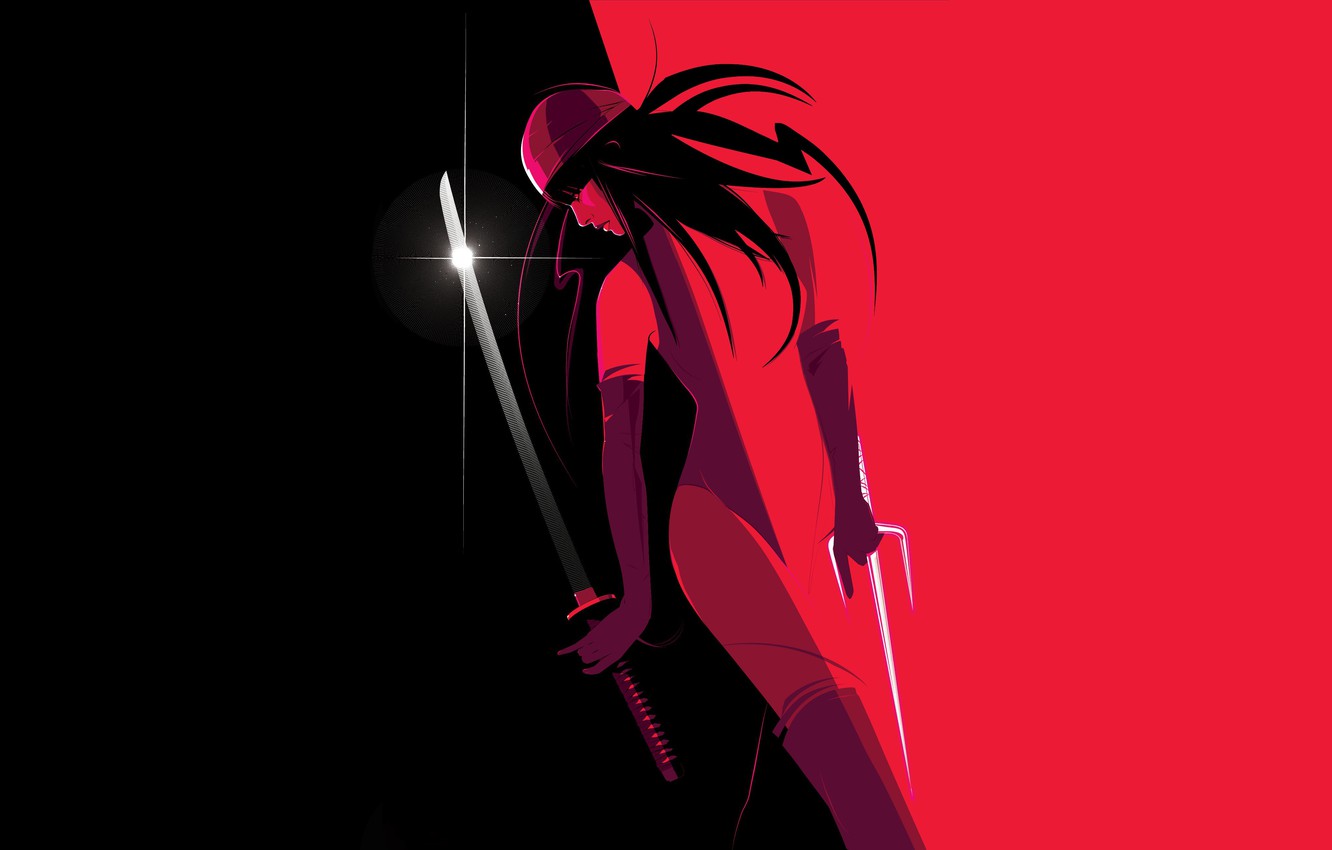 Wallpaper Girl Minimalism Background Art Marvel Daredevil