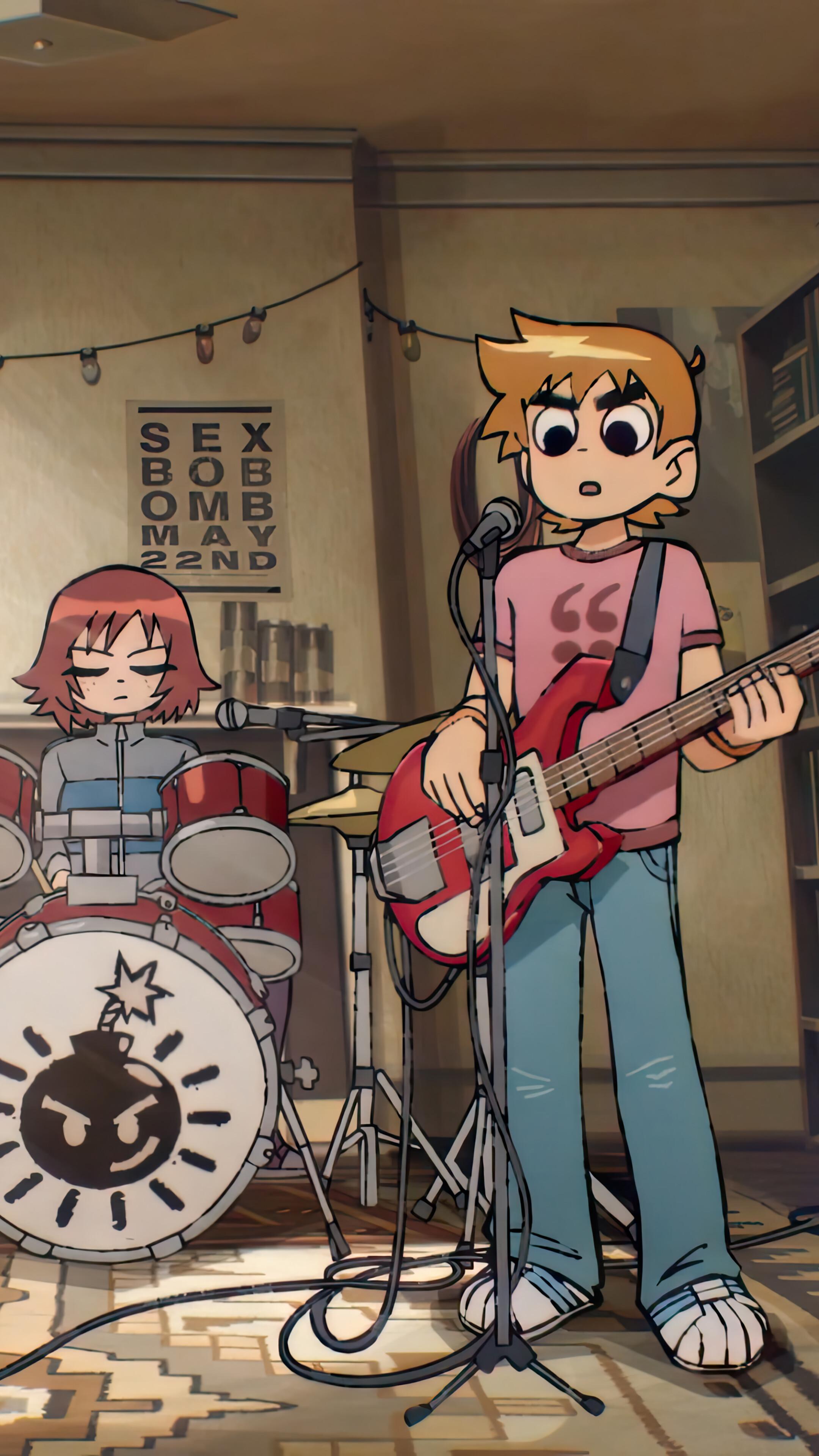 Scott Pilgrim Takes Off Band Anime Series 4k Wallpaper iPhone HD