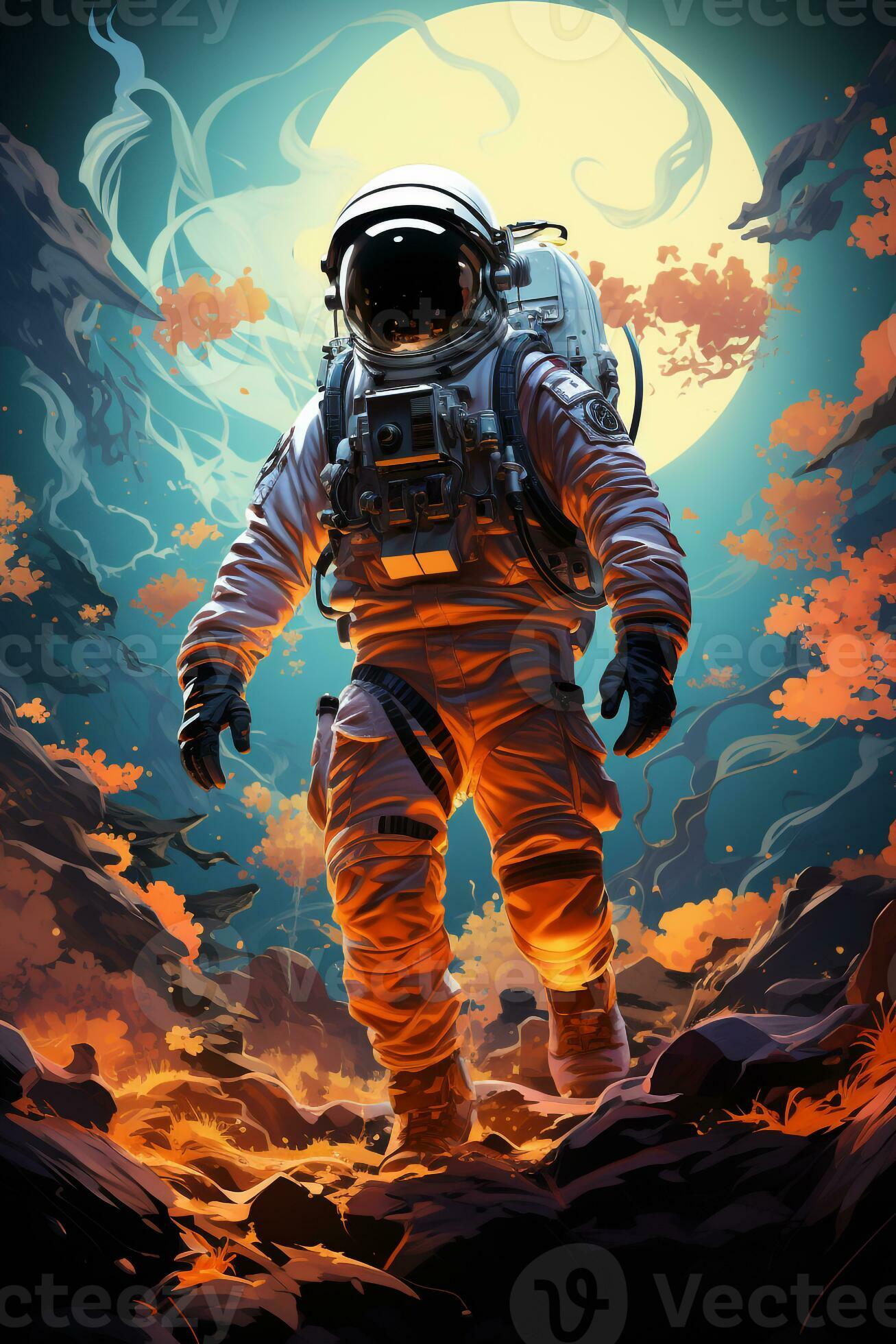 Cartoon Astronaut Wallpaper