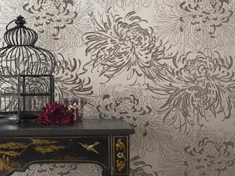 Wallpaper Great Choice For Vintage Home Interior Modern Retro Grey