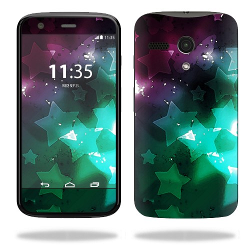 Skin Decal For Motorola Moto G Wrap Cover Sticker Skins Glow Stars