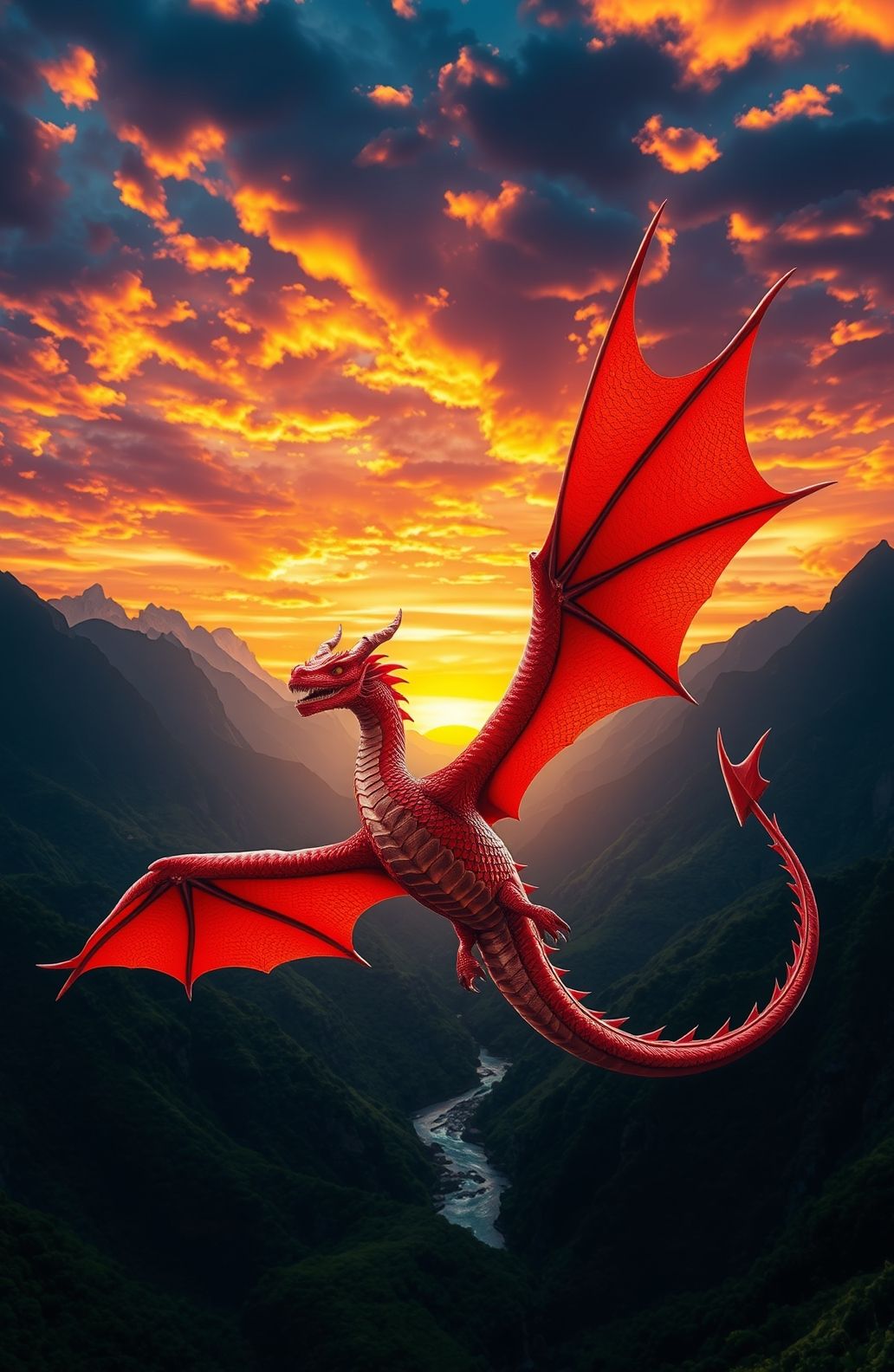 Red Dragon Wallpaper Hd