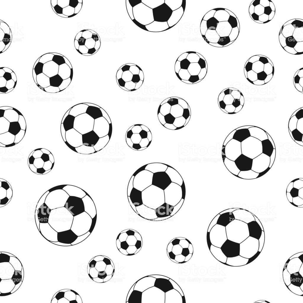 Seamless Soccer Ball Pattern Background Stock Illustration