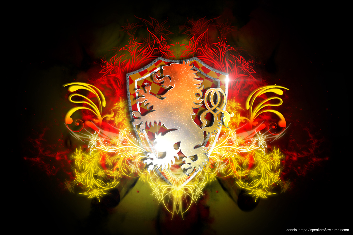 Gryffindor Grifinoria Stylized Coat Of Arms By Dixb2 On