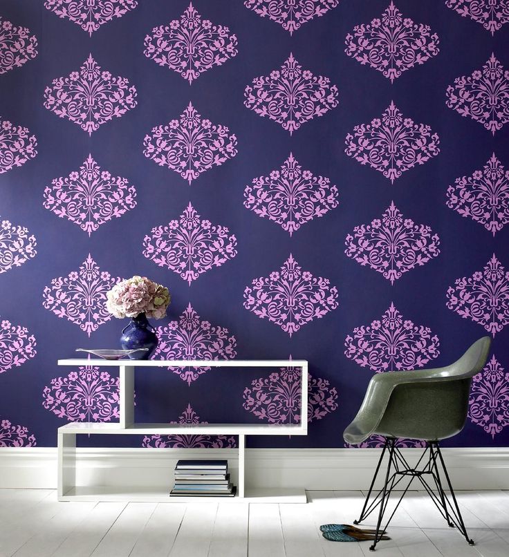 Go Bold With Graphic Wallpaper In A Gorgeous Violet Shade The Graham