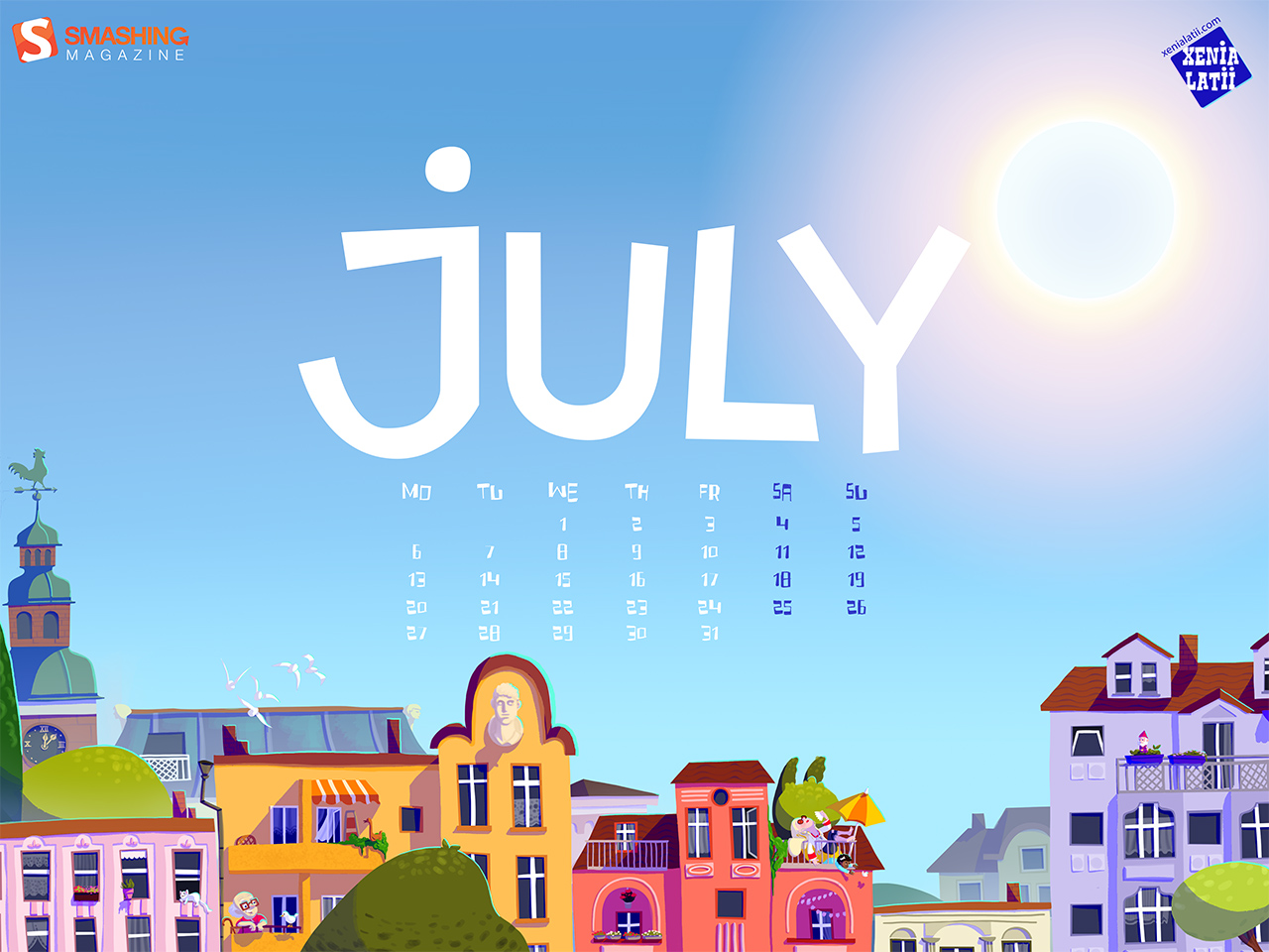 Desktop Wallpaper Calendars July