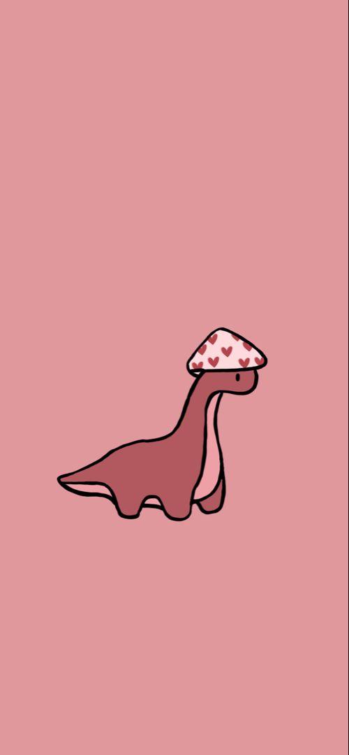 Aesthetic Valentines Wallpaper Cute Dino Valentines Day Wallpaper
