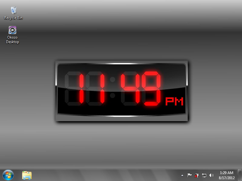 Digital Clock Wallpaper Metallic