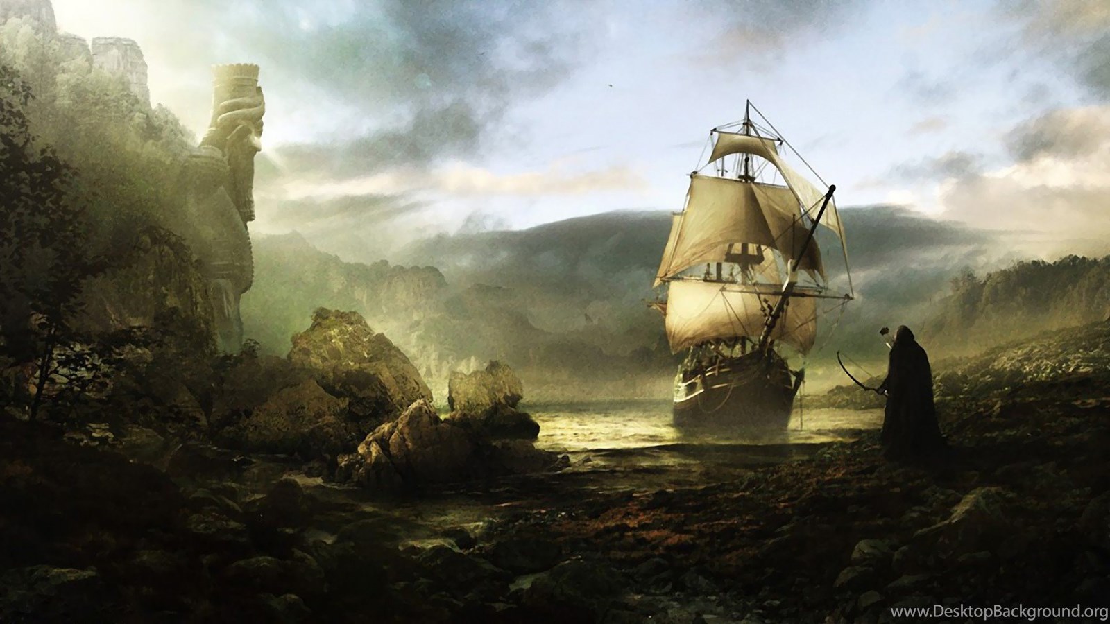Ghost Pirate Ship Wallpaper High Quality Resolution