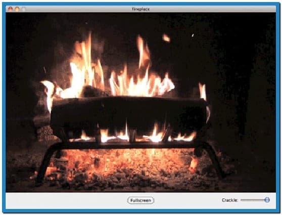 screen saver mac fire video