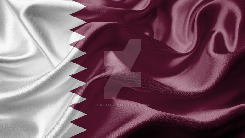 State Of Qatar Realistic Flag By Judalei2k11