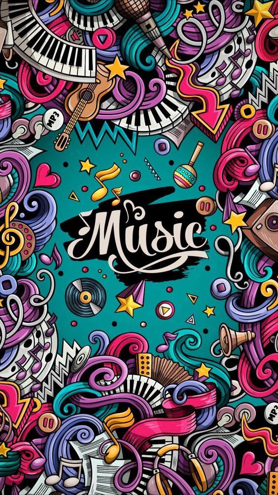 Music Graffiti Wallpaper iPhone Pop Art