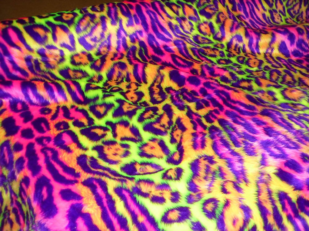 Crazy Leopard Print Faux Fur Reserve For Rainbow By Fancyfabrics