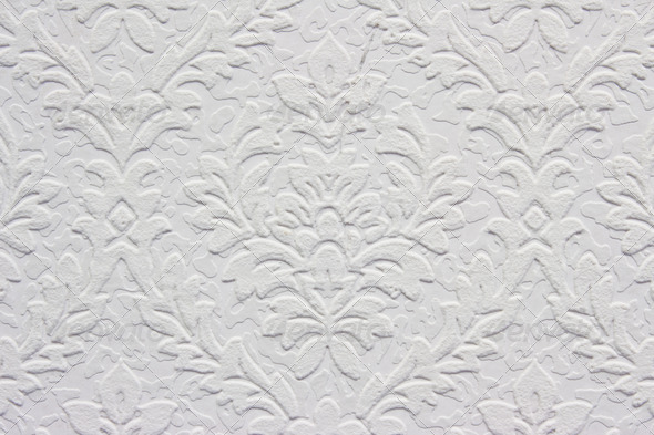 Vintage white floral pattern wallpaper   Stock Photo PhotoDune