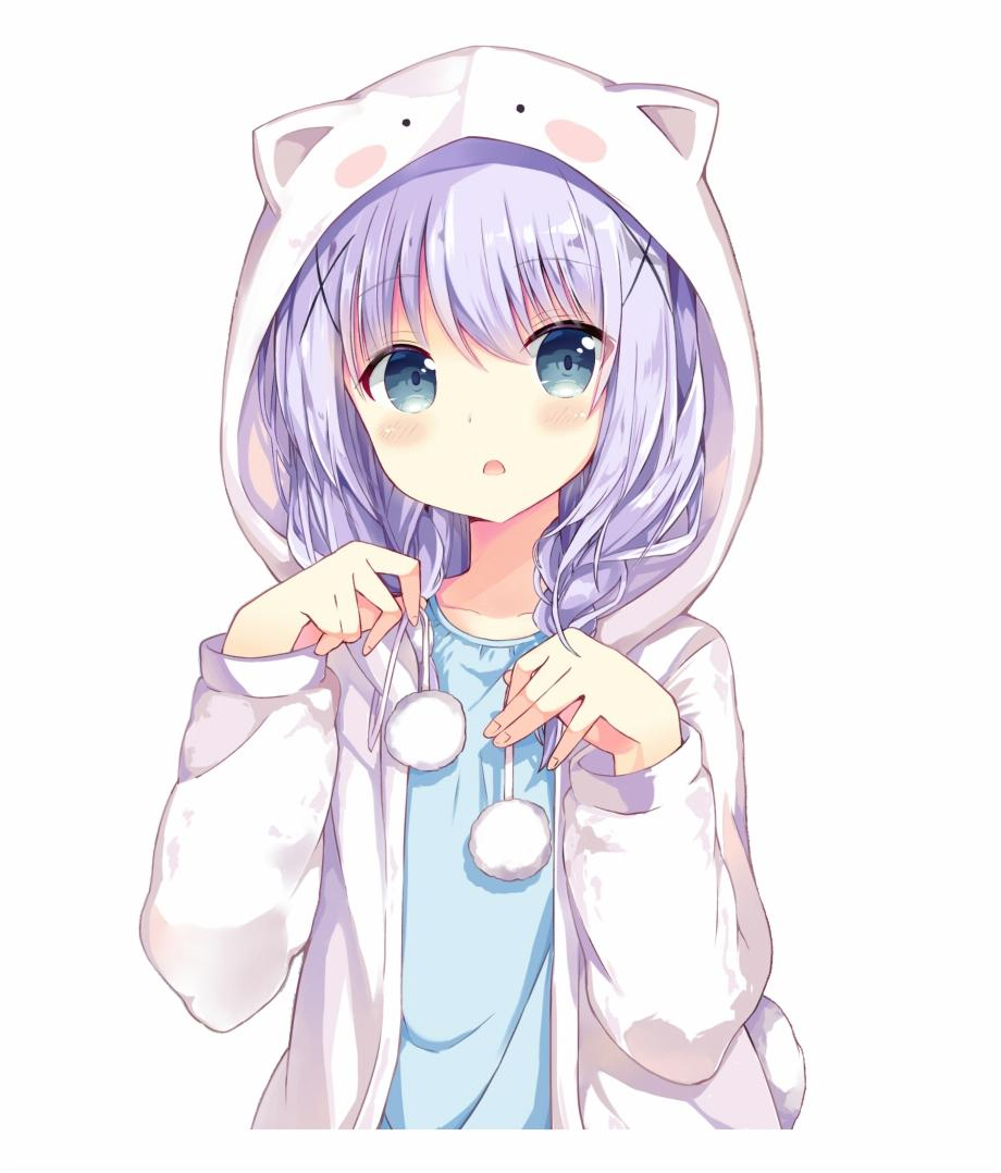 Cute Anime Hoodie Girl Wallpaper Neko